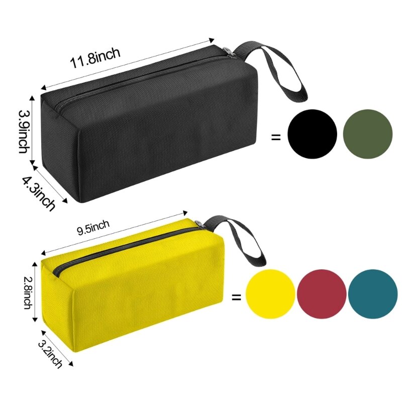 (Gói 5) Túi đựng dụng cụ hạng nặng Túi đựng dụng cụ có lớp phủ chống thấm Vải Oxford bền để dễ dàng sắp xếp