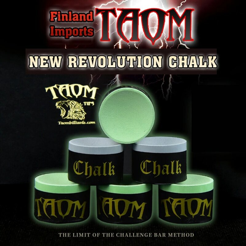 Original TAOM Chalk V10 Billiard Round Chalk Blue Green Pink Colors Billiard Chalk Pool Chalk Snooker ChalkBilliard Accessories