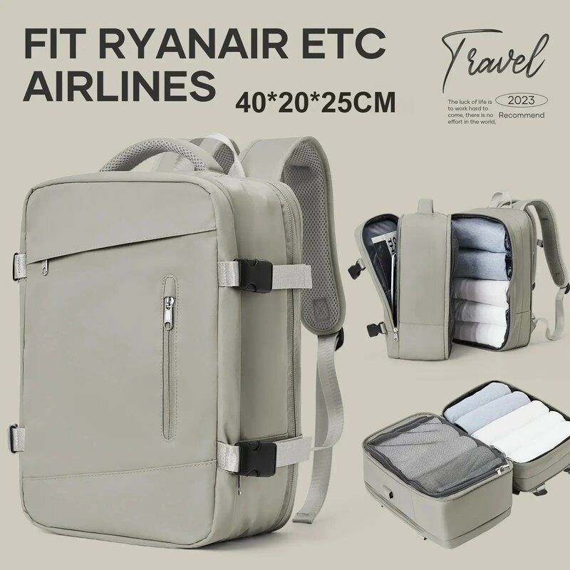 Дорожный рюкзак Likros, сумка для салона 40x20x25 Ryanair, рюкзак для путешествий, Расширяемый Рюкзак для ноутбука с защитой от кражи для женщин и мужчин