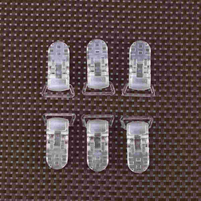 25 pezzi di ciuccio in Silicone trasparente Clipsss reggicalze a scatto con clip per bretelle con presa per