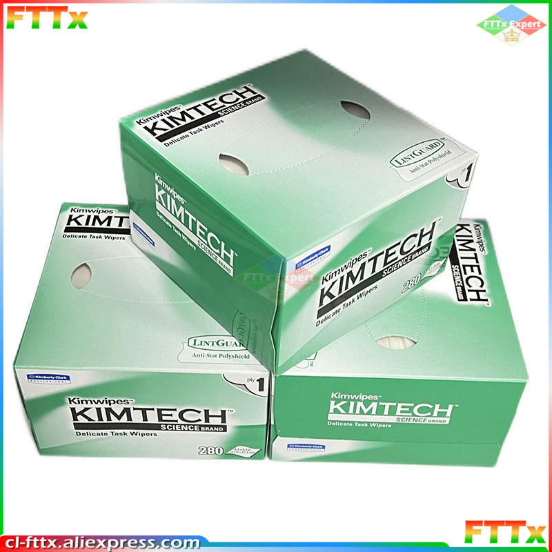 Лучшая цена KIMTECH Kimwipes волоконная бумага для чистки, влажные салфетки, салфетки для чистки оптического волокна, импорт из США, 280 насосов/коробка