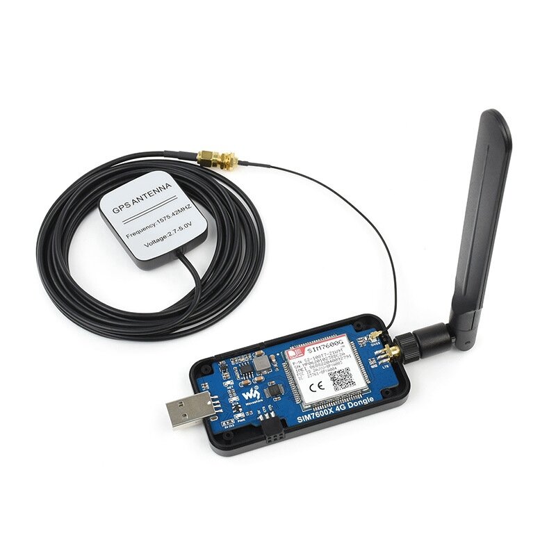 SIM7600G-H Waveshare 4G moduł DONGLE to moduł dostępu do internetu dla globalnej komunikacji Raspberry Pi GNSS