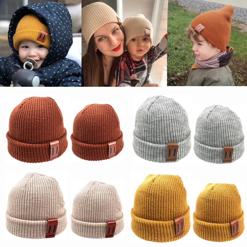 男の子用の暖かい赤ちゃんの帽子,9色,お母さん,子供用の暖かい帽子,男の子と女の子用のニットの帽子,新生児用の帽子,1個
