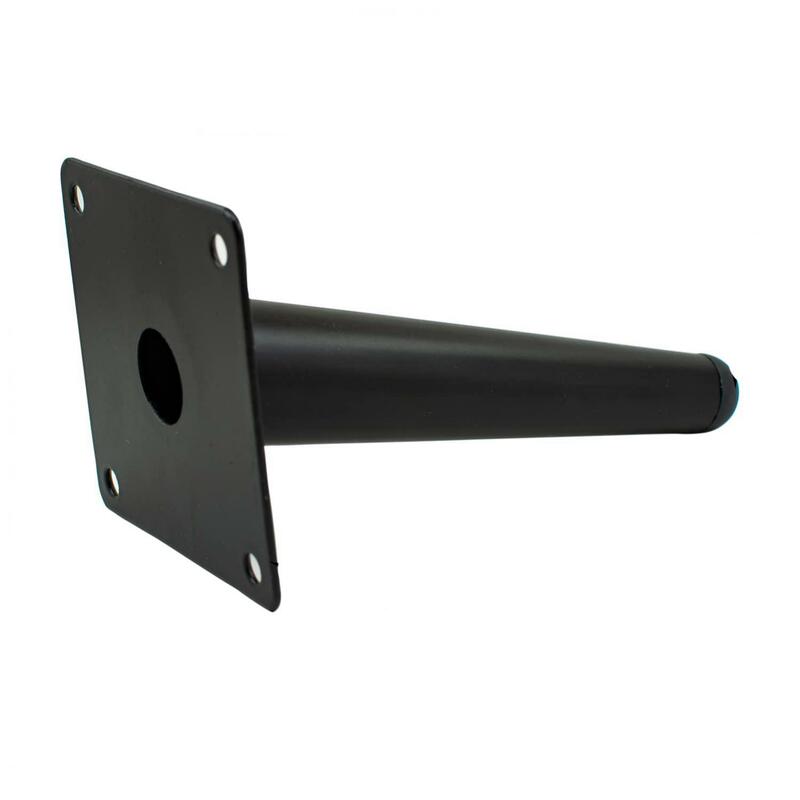 1 Stuk 6 Inch Zwart Metalen Meubelpoten Voor Stoel Tafelbank Met Anti-Slip Rubberen Mat Eenvoudige Kast Ondersteunende Voeten