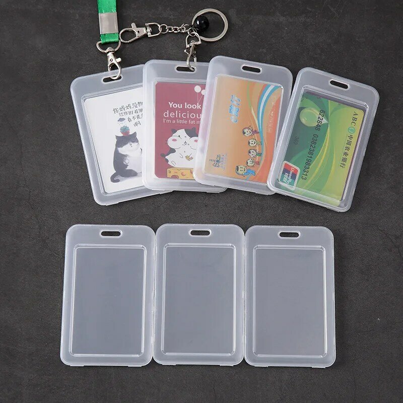 シングル透明フロストカードセット,学生用カードセット,PVC財布,カードホルダー,学生用ストラップカードセット