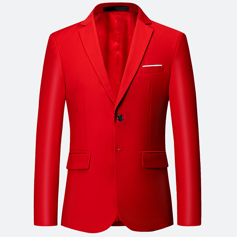 Luxury 3 piece men's wedding suit fashion men's slim solid color business office suit sets large size men Blazer+ pants + vest