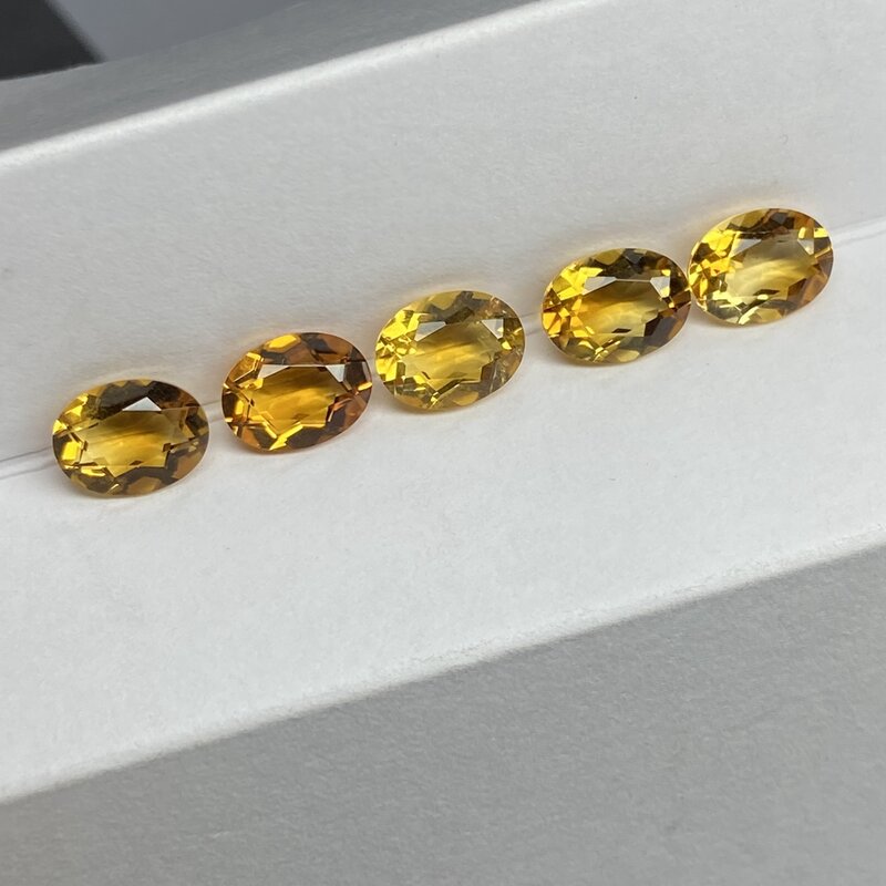 2 шт. 9x11 мм натуральный цитрин Овальной Огранки желтые драгоценные камни для кольца