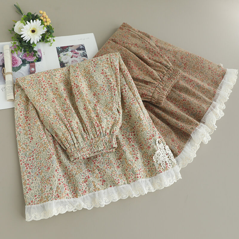 Falda Floral empalmada con bordado para mujer, faldas informales de cintura elástica, WH0425-41029