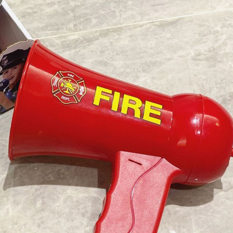 Игрушка-мегафон пожарный, детская игрушка с изменением голоса, звуковым преобразователем, интерактивная игра для мальчиков против пожара, реквизит для ролевых игр