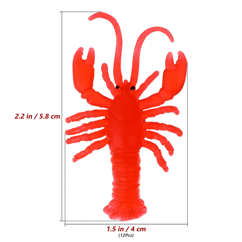 Simulated Crayfish Soft Lobster Toys Crawfish Ornaments Models Fake Marine Animal Kids Mini