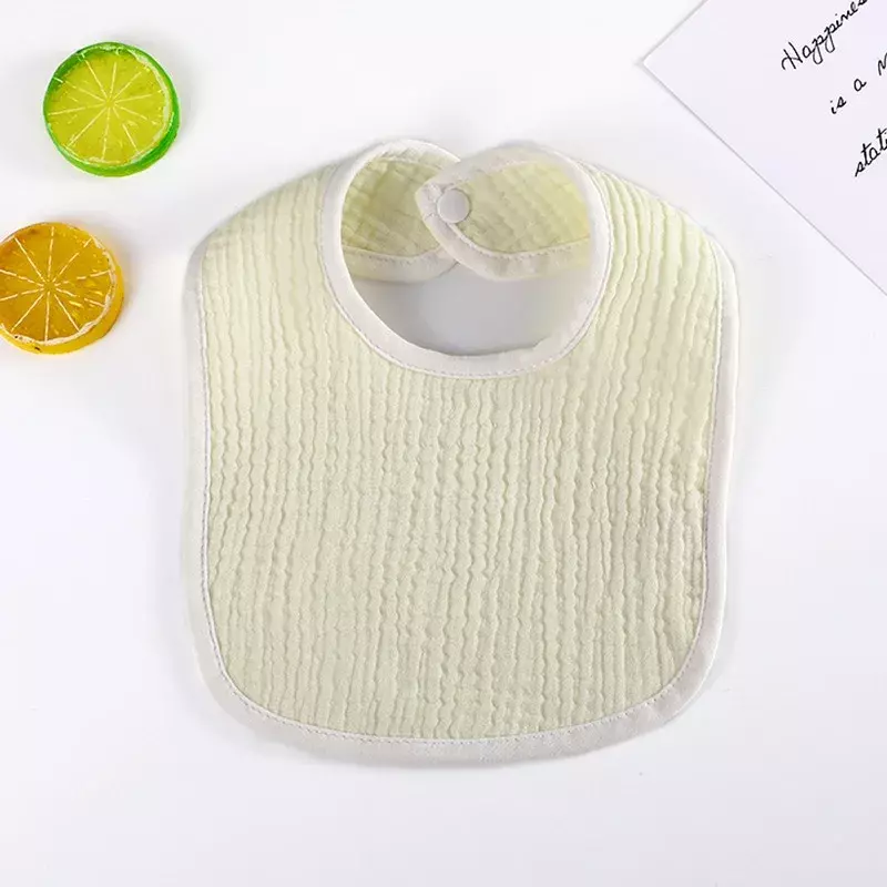 Baby saliva towel newborn 4-layer cotton cloth male and female baby bib supplementary food spring and summer bib absorbent thin