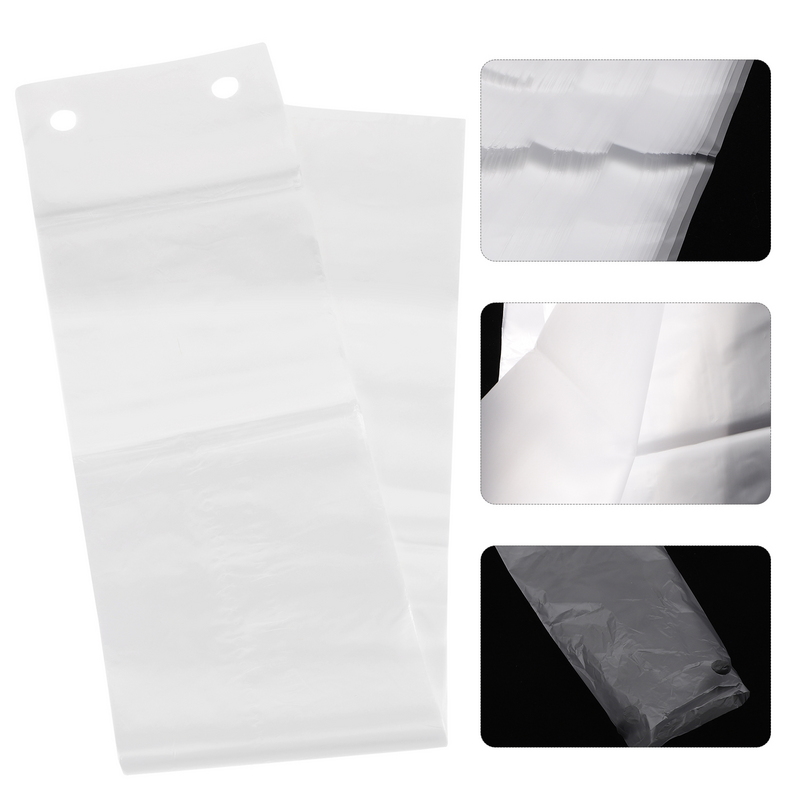 Cabilock-bolsas de almacenamiento transparentes, asas desechables, finas, colgantes