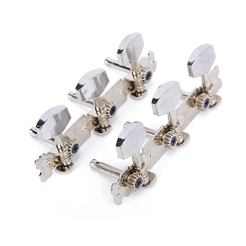 Tuning Pegs Set Machine Heads Tuners 3L + 3R 6pcs ABS Accessories Acoustic Chrome Guitar Tuning Pegs Brand New