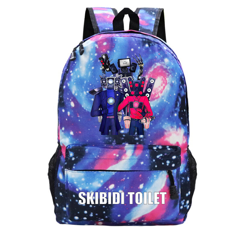 Skibidi 변기 학교 배낭, 재미있는 게임 인쇄 배낭, 학생 배낭 노트북 가방, Skibidi 변기 책가방