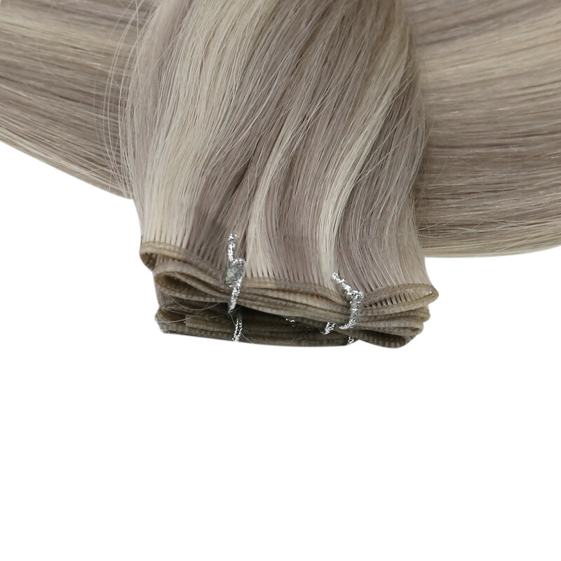 Moresoo-Extensões naturais de cabelo cutícula completa, trama Virgin Genius, 100% cabelo humano real, 25g, 50g, 16-24in