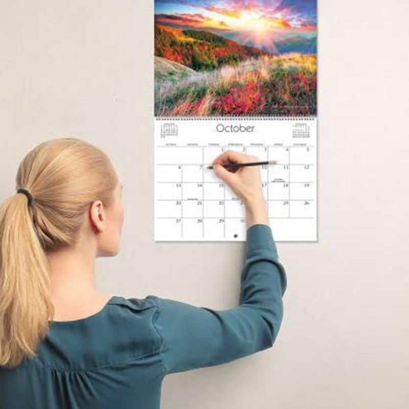 2024 Nationalparks Kalender Kunstwerk hängende Wand kunst Monats kalender mit Bildern von Nationalparks Raum Ornamente für