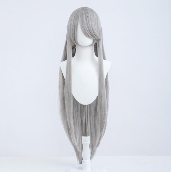 Peruca Cosplay super grossa para meninas, fibra de cabelo longo, peruca sintética, boné de peruca grátis, peruca de festa, 100cm