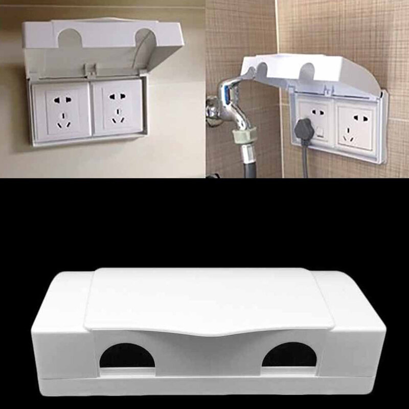 Protector Double Socket Box Baby Outlet Household Switches Plug Cover Electric Child Safety Durable Waterproof Wall Mount Office