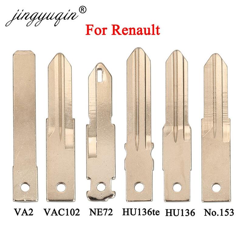 Jingyuqin-carcasa de llave remota VAC102 para Renault, 10 piezas, 3 botones, Duster, Logan, Fluence, Clio, Sandeo Master, Vivaro, Megane, Fob Case