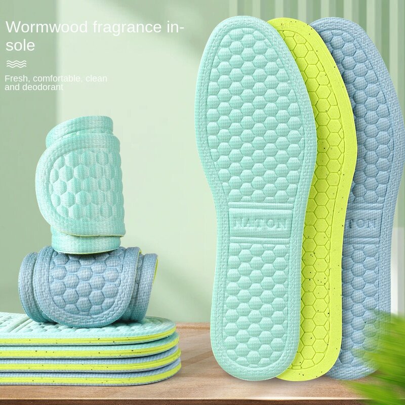 SamRera Sol dalam busa memori untuk sepatu pria wanita deodoran menyerap keringat pijat sol dalam olahraga kaki ortopedi sol sepatu lari