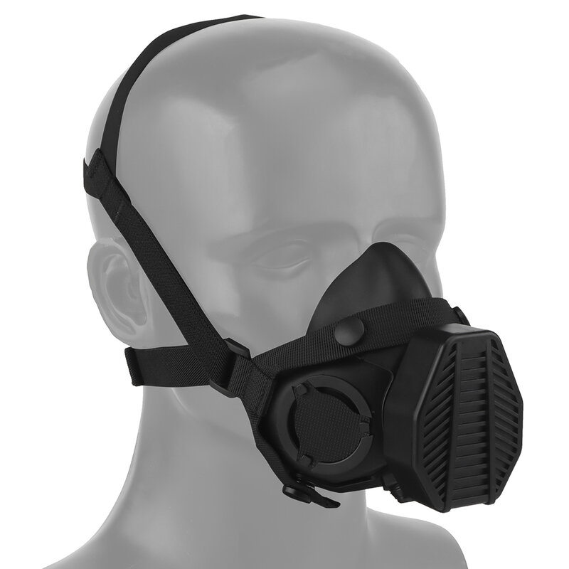 Masker SOTR Respirator taktis operasi khusus dengan mikrofon Komunikasi setengah masker filtrasi HEPA terhadap partikulat udara