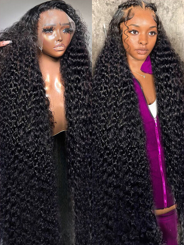 40inch Water Wave Curly Glueless Wigs Ready to Wear 13x4 13x6 HD Deep Wave Lace Frontal Wig 7x5 Lace Closure Wigs For Women