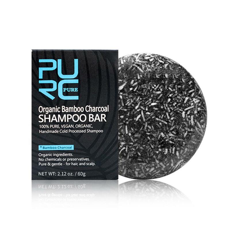 Bamboo Charcoal Clean Detox Shampoo Soap Bar Repair tintura per cuoio capelluto trattamento per capelli grigi nutriente 60g colore bianco trattamento M7B8