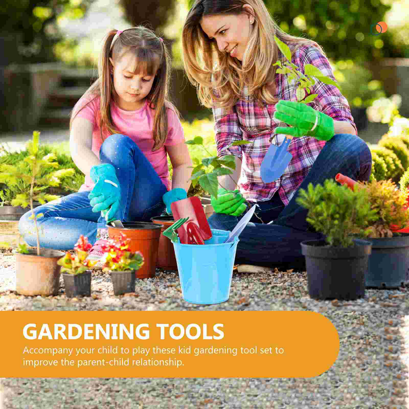 Juguetes de jardinería al aire libre para niños pequeños, juguetes de plantación, Cubo de playa, herramientas de madera de mano al aire libre para niños pequeños