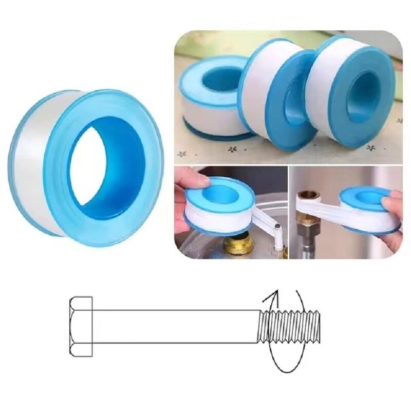 5 Pieces 20M Faucet Sealing Thread PTFE Industrial Teflon Tape Plumber Fitting For Water Pipe Gas Pipeline Sealing Tape Sealers