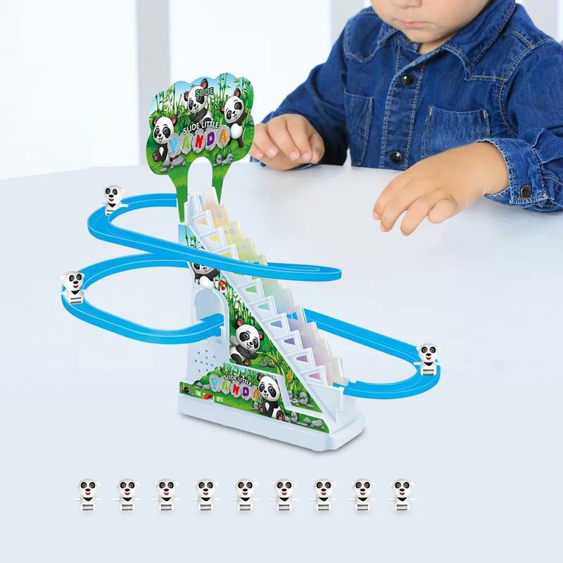 Panda musicale Chasing Race Track Game Set Motor Activity Toy sviluppa le mani sull'abilità Duck Roller Coaster Toy per il giocattolo del partito