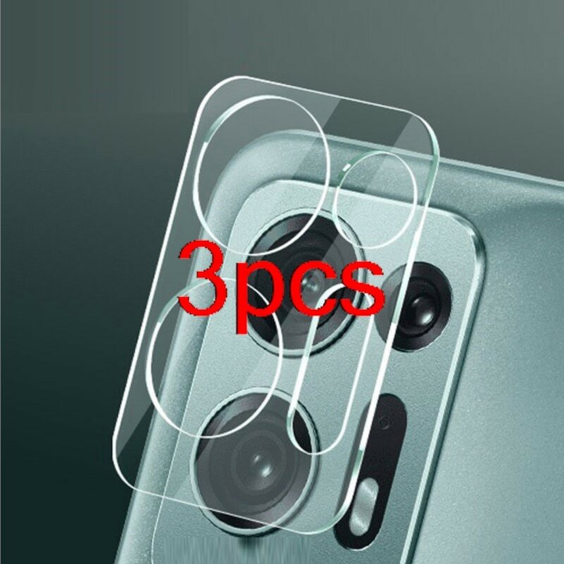 3pcs 3d camera lens clear tempered glass on for oppo find n2 fold for find n2 fold back camera lens glass film protector shield