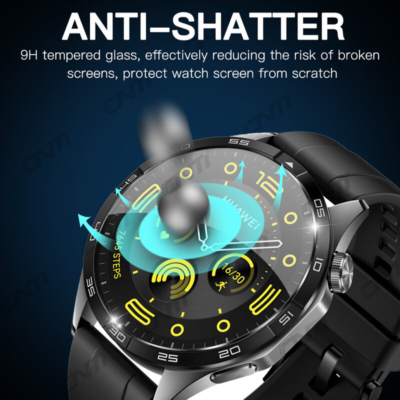 Protetor de tela de vidro temperado para relógio huawei gt4, película protetora anti-riscos para gt 4, 41mm/46mm, 2.5d