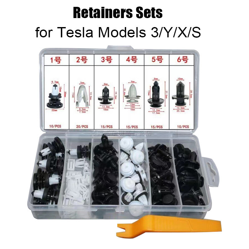 Clips Retainers Fasteners Sets for Tesla Model 3 Y S X Door Panel Bumper Fender Dashboard Tesla Car Accessories