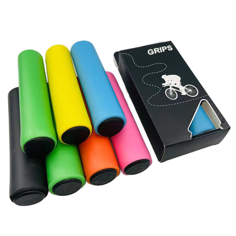 Ультралегкая Нескользящая ручка на руль велосипеда, удобный для горного и дорожного велосипеда, прочный, зеленый/синий/розовый/желтый/оранжевый цвета