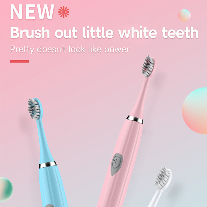 Brosse à dents électrique sonique ultrasonique Brosse à dents étanche à l'eau de blanchiment électronique lavable Brosse à dents