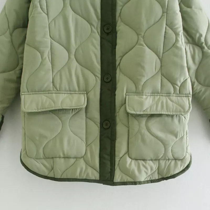 Moda cotone donna autunno e inverno nuova giacca coreana senza colletto in cotone sciolto primavera elegante capispalla abbigliamento donna