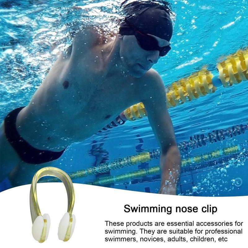 1 pçs natação nariz clipes à prova dsilica água sílica gel nariz proteção clipes silicone natação nariz clipe plugues para adultos crianças natação