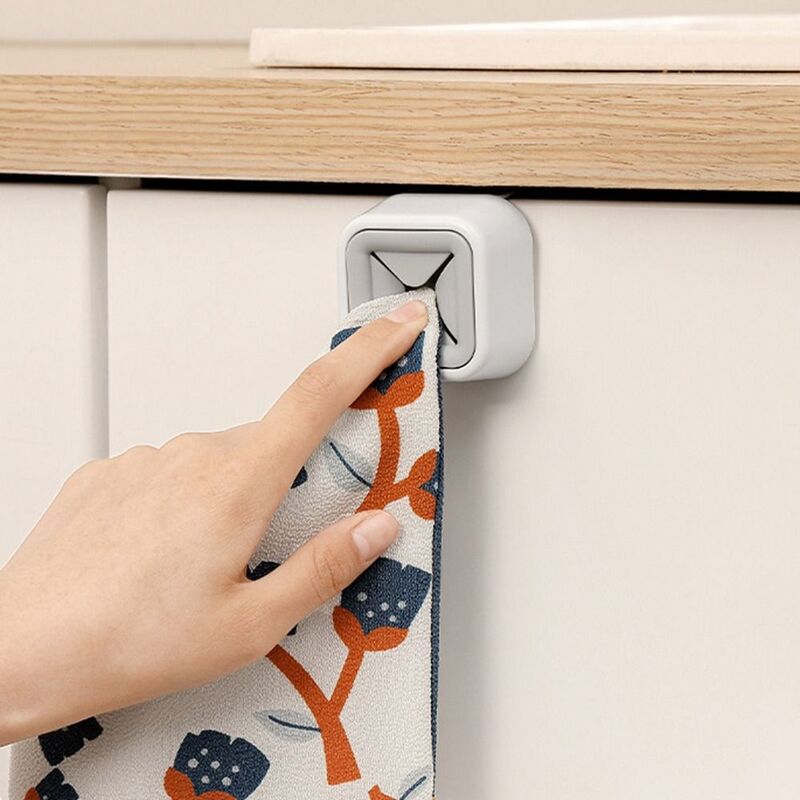 Creative Towel Plug Punch-free Towel Rack Cleaning Supplies Rag Stopper Household Plastic Dish Towel Storage Organizer Gadget