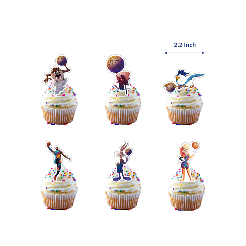 Space Jam  Party Decorations Banner Cake Topper Latex Balloons Cartoon Birthday Party Favors For Kids Party Supplies