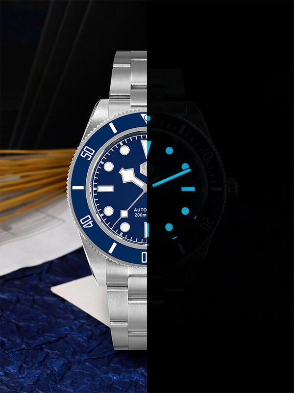 San Martin 40mm NH35 Automatic Men Diving Watch 20ATM Waterproof BB58 Sapphire Wristwatch BGW-X1 C3 Luminous Clock Reloj SN0008C