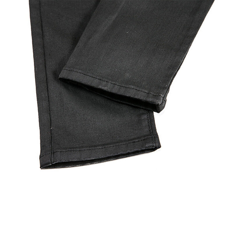 Pantalones vaqueros Retro de corte recto para hombre y mujer, Jeans Hipster para primavera y otoño, pantalones vaqueros negros de longitud completa