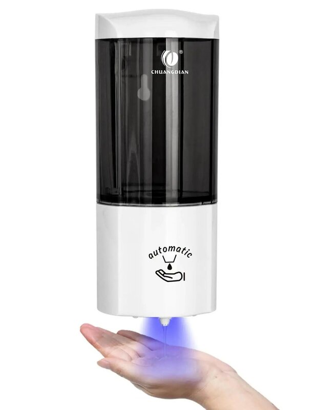 Dispensador de sabão líquido de parede automático, lavadora de mãos sem toque, desinfetante para as mãos, desinfetante, 3 níveis, 500ml