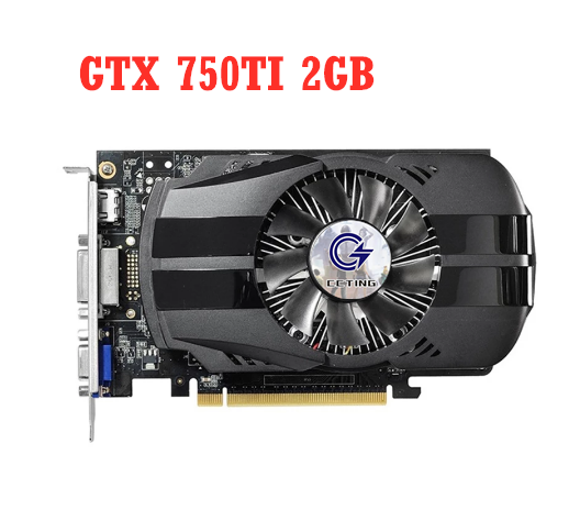 C ccting GTX 750 Ti การ์ดแสดงผล2GB GPU NVIDIA การ์ด750Ti GTX750 pubg หน้าจอคอมพิวเตอร์เกมแผนที่เดสก์ท็อป VGA DVI สำหรับ ASUS