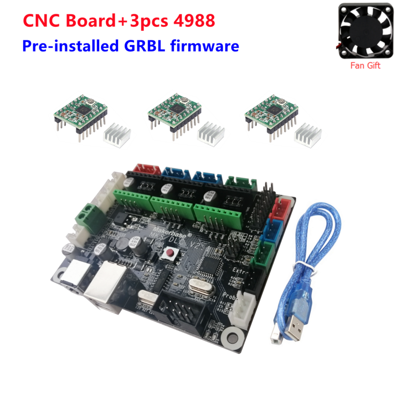 Controlador GRBL CNC, artículo de actualización láser, reemplaza el escudo cnc v3, placa de expansión, tarjeta usb de 3 ejes