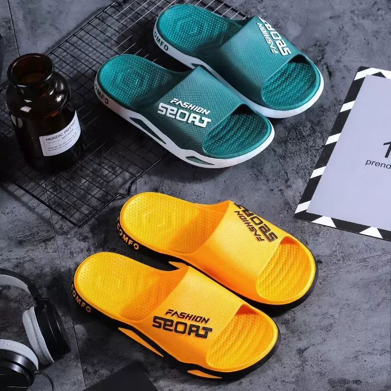 Men's Slippers Fashion Outwear Home Indoor Bathroom Thick Bottom Simple Men's Slippers