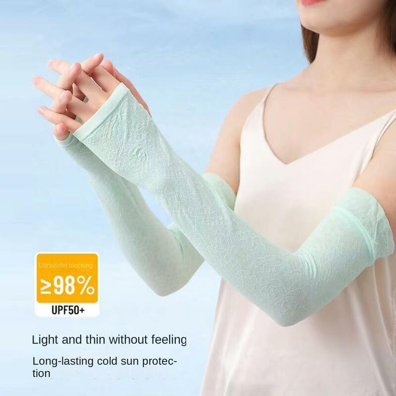 Sun Protection Ice Sleeves Sun-proof Cycling Running Gloves Hand Cover  for Thin Loose Breathable