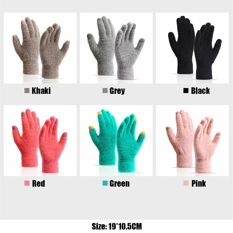 Modne zimowe rękawiczki odporne na zimno oraz aksamitne imitacja norki rękawiczki studenckie