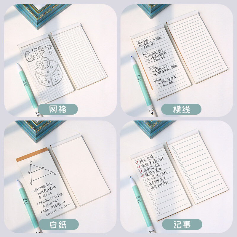 50Sheets Simple Planner Pad Daily Weekly To Do List Small Grid Check Memo Pads Wordbook Notepads Student Office Stationery