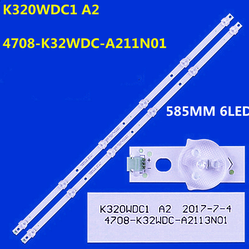 10 Buah Strip LED K320WDC2B K320WDC1 A2 K532phf3082/T3 32PHF5082/T3 32M2070 32DS170 TX-32ER250ZZ 32TX170