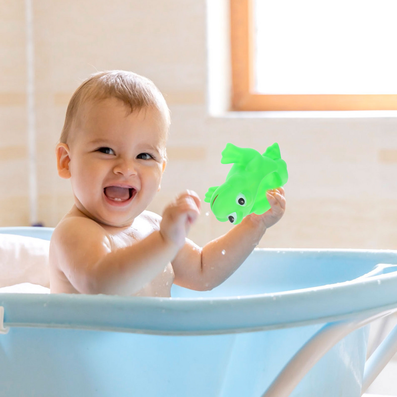 4 buah mainan bayi mainan air anak-anak Dekorasi katak mandi mandi untuk anak-anak mengambil balita